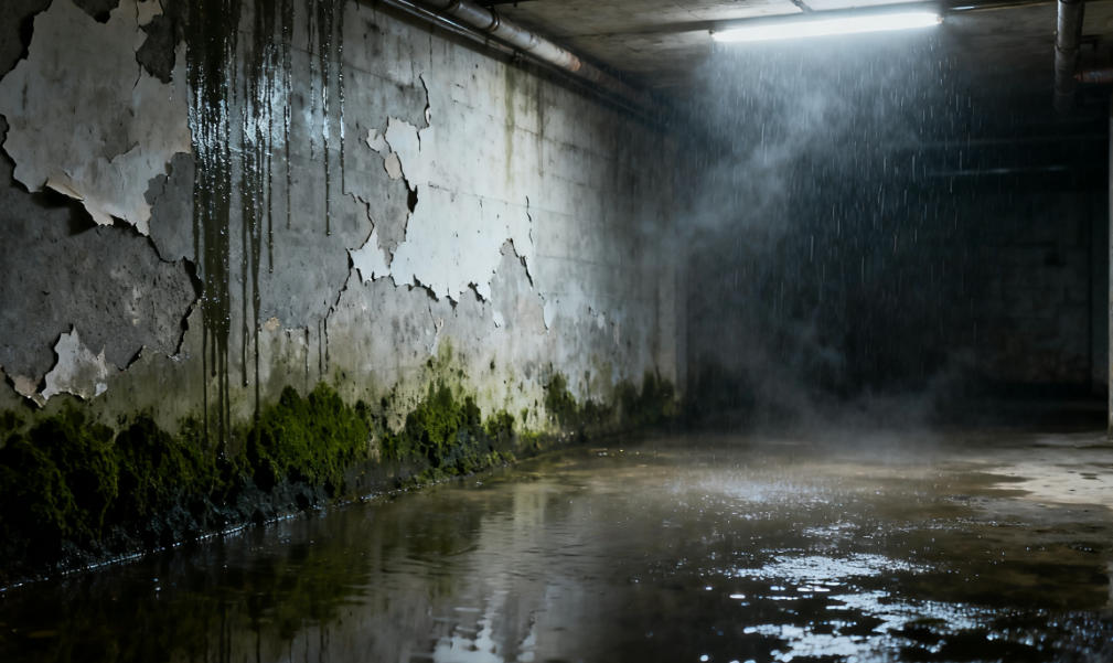 负二层地下室潮湿 / 返潮 / 湿气重咋办？奥斯特碳红外防潮直击根源